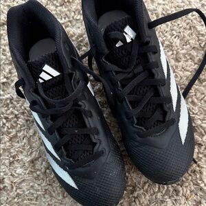 Adidas Kids Black and White football cleats
